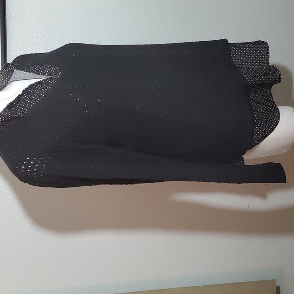 CROFT & BARROW Womens Combo-Black Knit Sweater+Black w/White Dots Top-EUC-Sz M - Picture 8 of 16